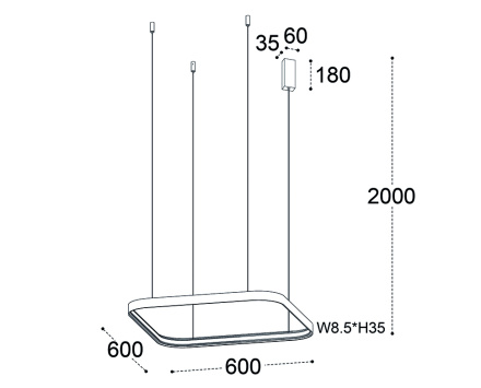 Подвесная люстра Italline IT013-6031 white 3000K