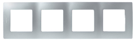 Рамка 4-постовая Legrand Etika алюминий 672554