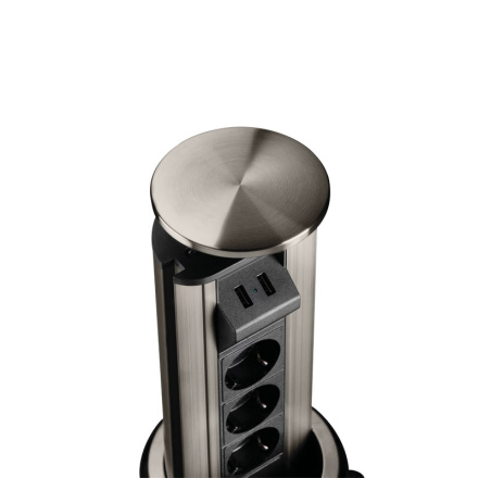 Блок розеток 12S (3 секции и 2 USB) Mebax 00-00001165