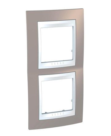 Рамка 2-постовая вертикальная Schneider Electric Unica Хамелеон MGU6.004V.874