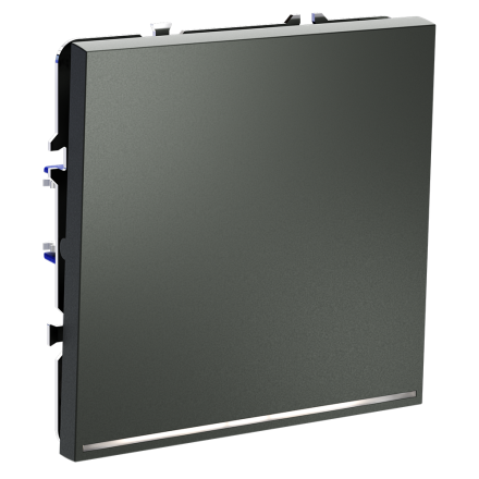 Проходной переключатель одноклавишный с подсветкой Voltum S70 VLS010406 (титан)