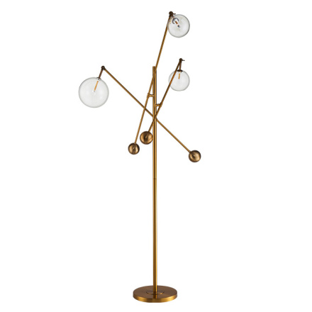 Торшер DeLight Collection Globe Mobile KG0965F-3 brass