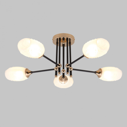 Потолочная люстра IMEX MD.4144-5-S-BK+FGD