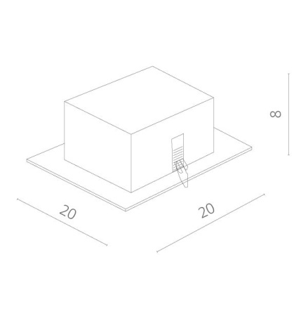 Встраиваемый светильник Arte Lamp Cardani Semplice A5949PL-1GY