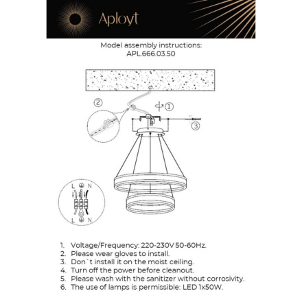 Подвесная люстра Aployt Lor APL.666.03.50