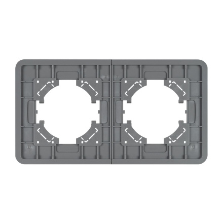 Рамка на 2 поста стеклянная Arlight FRM-OMALI-SFGS-2-GR 049710