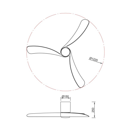 Люстра-вентилятор Mantra Nemo 9046