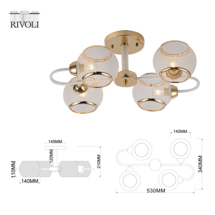 Люстра на штанге Rivoli Mortifera 3130-304 Б0054885