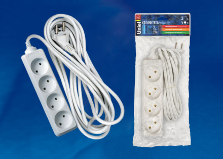Удлинитель (02866) Uniel 4гн х 5м б/з Standard S-CD4-5