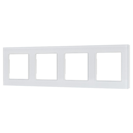 Рамка четырехместная Arlight FRM-GLARE-GS-4-WH 043802