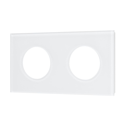 Рамка стеклянная на 2 поста Arlight FRM-GLARE-GC-2-WH 043835