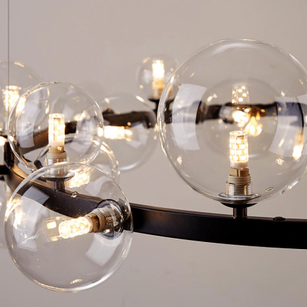 Подвесной светильник Delight Collection Art Deco Bubble 771120 (KM1294P-15 black/clear)