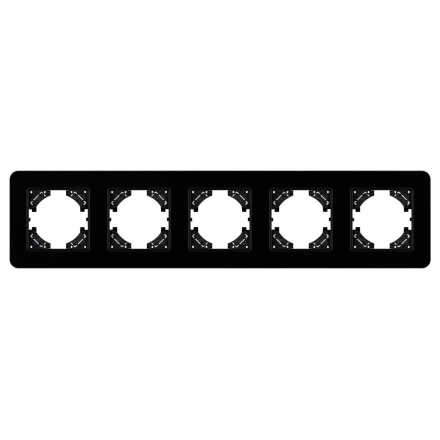 Рамка на 5 постов стеклянная Arlight FRM-OMALI-GS-5-BK 049705