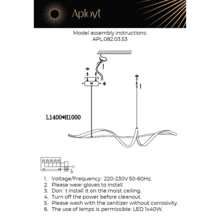 Подвесная люстра Aployt Judyta APL.082.03.53