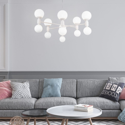 Подвесная люстра Eurosvet Bubble 30182 белый a063214