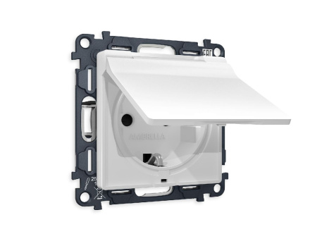Комплект механизма розетки с/з со шторками и крышкой Ambrella Volt Alfa MA128010