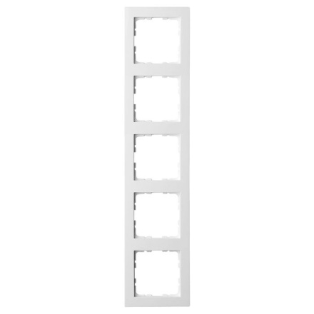 Рамка Jasmart G-Classic 5-постовая белый глянцевый поликарбонат G1005W