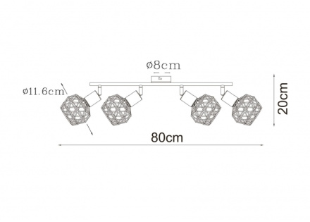 Спот Arte Lamp A6141PL-4WH