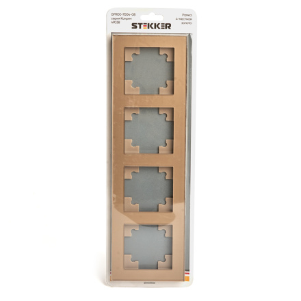 Рамка 4-местная Stekker Катрин GFR00-7004-08 49038