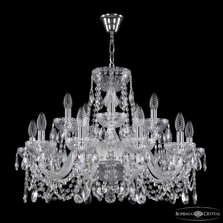 Подвесная люстра Bohemia Ivele Crystal 5402/10+5/240 Ni Clear/M-1G
