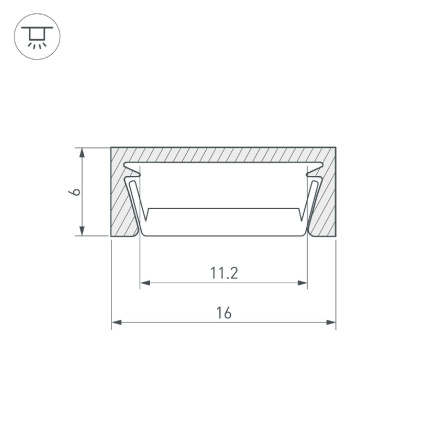 Алюминиевый профиль Arlight MIC-M-2000 WHITE 044543
