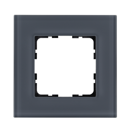 Рамка 1-постовая, стекло Маренго Jasmart G-Glass G1001GC