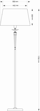 Торшер Kutek Zola ZOL-LS-1(BN/A)