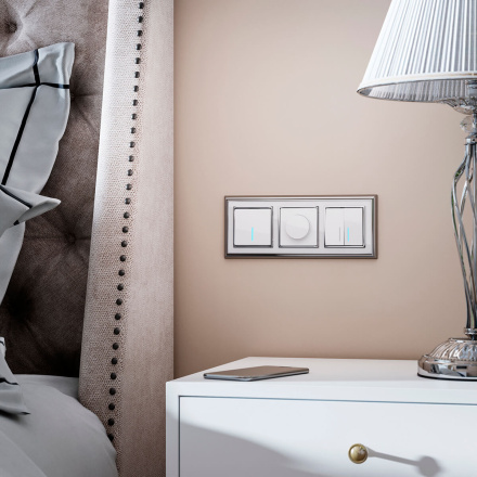 Выключатель двухклавишный с подсветкой Werkel белый W1120101 4690389155208