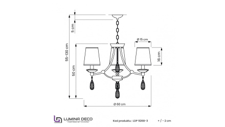 Подвесная люстра Lumina Deco Dominni LDP 9268-3 CHR